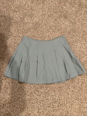 A New Day Light Blue/green Pleated A-Line Mini Skort